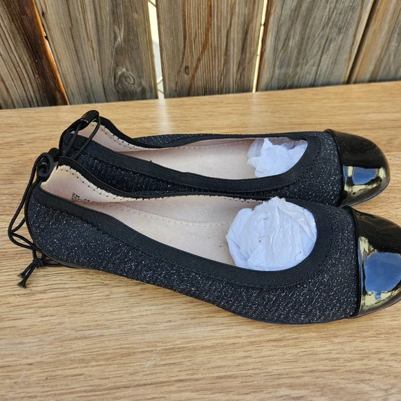 Aeizona Jean Con. Elegant Black Girls Flats Size 2M - Picture 11 of 15
